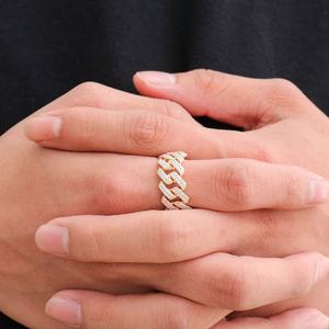 Anillos de Moda de Alta Calidad en Plata 925 y Oro de 9K-18K con Diamantes Moissanite, Anillos Grandes y Elegantes para Bodas y Aniversarios de Hombres - Product Image 5