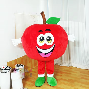 Милый мультяшный костюм-талисман фрукта, профессиональный индивидуальный костюм-талисман красного яблока, большой размер, для взрослых, для мероприятий и вечеринок, в продаже - Product Image 2