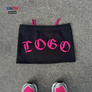 Conjunto de Top Corto y Minifalda para Fabricantes de Ropa, Logotipo Personalizado, Conjunto de 2 Piezas, Atuendos de Verano para <span class=keywords><strong>Mujer</strong></span>, Ropa Y2K, Conjuntos Femeninos - Product Image 6