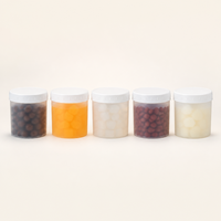 Tasse doseuse pour thé aux perles, sirop, confiture, avec bouchon à vis, pot à ingrédients pour thé au lait, contrôle des portions, finition mate, réutilisable, lot en gros
