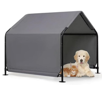 Niches surélevées robustes en fer et tentes imperméables pour chiens et chats – Idéales pour salon et utilisation intérieure/extérieure