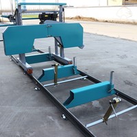 Scierie Industrielle Portable à Moteur Diesel, Entièrement Automatique, Scie à Ruban Horizontale pour Bois avec Système Hydraulique, à Vendre