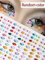 Autocollants 3D colorés en forme de larme avec strass pour le visage, cristal, gouttelettes d'eau, maquillage temporaire, bijou de tatouage, bricolage
