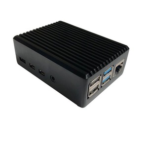 Logotipo personalizado Serviço de impressão para <span class=keywords><strong>Raspberry</strong></span> <span class=keywords><strong>Pi</strong></span> <span class=keywords><strong>4</strong></span> liga de alumínio Case - Metal Shell com marca personalizada - Product Image 1