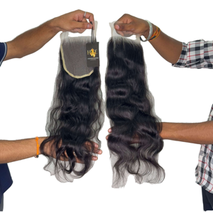 Extensions de cheveux humains vierges Remy indiennes de luxe, non traitées, qualité supérieure 12A, résistantes à la chute, prix d'usine, mèches ondulées de temple, transparentes - Product Image 1