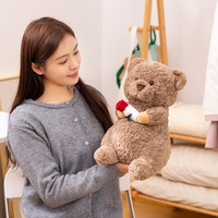 Ourson en peluche Saint-Valentin en coton PP brodé, jouet en peluche, accessoires, cadeau, vente en gros transfrontalière