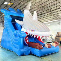 Toboggan aquatique gonflable avec piscine amovible et château gonflable combiné, équipement de parc d'attractions aquatique extérieur pour enfants