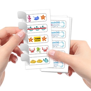 Boletos de Lotería Estilo Océano con Tiradores, Impresión Personalizada de Logotipo y Datos de Ganadores, Tarjetas Rasca y Gana para Promoción - Product Image 1