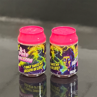 Boîtes en plastique PET de 3,5 g pour sodas, conteneurs de stockage PET, pots PET pour herbes sèches, fleurs, bonbons, gommes, emballages d'aliments avec couvercle à vis