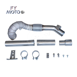 Downpipe da 3.5 ''per vw Golf MK7 MK7.5 GTI / <span class=keywords><strong>Seat</strong></span> Leon <span class=keywords><strong>Cupra</strong></span> 5F/RS 5E TFSI / A3 1.8T 2.0T 2013 + con scudo termico - Product Image 1