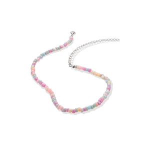 Accessoires Collier de perles de rocaille colorées de style ethnique bohème pour femmes Chaîne de clavicule tour de cou élégante à la mode - Product Image 4