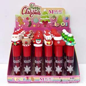 Giáng sinh 24 cái/hộp 2024 nóng bán ít gấu chất lượng cao PREMADE Lipgloss cơ sở <span class=keywords><strong>venfor</strong></span> sắc tố matte và ánh sáng lung linh Lipgloss - Product Image 5