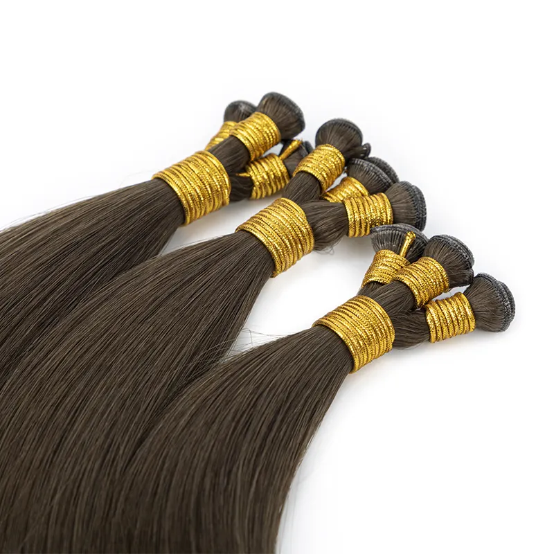 Top Quality Russian Genius Weft Hair Extensions Raw Human Hair Seamless Weft Invisible Hand Tied Hair Extensions