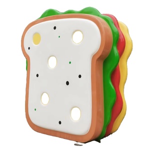 Pieza de Arte de resina de fibra de vidrio realista a gran escala personalizada queso Pizza hamburguesa escultura personalizada restaurante decoración hogar - Product Image 2