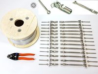 Système de garde-corps en câble, poteaux de main courante en aluminium à fixation au sol, kit d'accessoires en verre pour terrasse, balcon, escalier, support moderne extérieur
