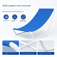 Chaise longue de plage portable en acier au carbone, pliable, style hamac, pour camping, jardin, pique-nique, terrasse, bureau, loisirs, légère