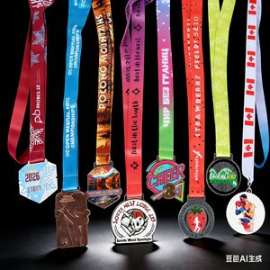 Médaille de course cycliste personnalisée en cuivre plaqué couleur, motif Conqueror Challenge, pour l'été, à prix abordable - Product Image 6