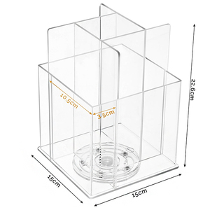 Quảng Trường Xoay rõ ràng Acrylic <span class=keywords><strong>Brochure</strong></span> hiển thị đứng <span class=keywords><strong>lucite</strong></span> tài liệu quảng cáo chủ với Vòng cơ sở cho các cửa hàng - Product Image 5
