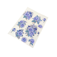 Étiquette autocollante bouteille de shampoing, étiquette auto-adhésive vintage rose bleue, pour cadeau, papeterie de décoration, 50 pièces