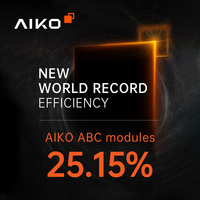 Panneau solaire monocristallin bifacial Aiko 680W 685W 690W 695W 700W, cellule mono PERC bifaciale, double vitrage
