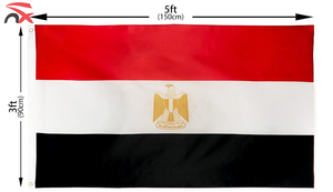 <span class=keywords><strong>Drapeau</strong></span> <span class=keywords><strong>Égyptien</strong></span> Personnalisé en Gros 3x5 Pieds en Polyester avec Œillets en Laiton - Product Image 5