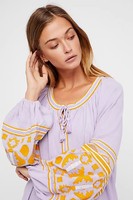 2025 Boho robe de mariée col rond avec manches longues tenue de soirée femmes vêtements National brodé lâche robe boutonnée