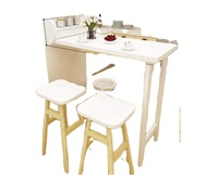 Muti-funtion Table murale pliante Table à manger de cuisine suspendue Table à manger élévatrice murale Table à manger blanche