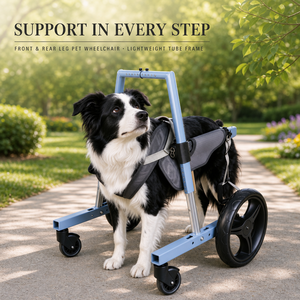 Adjustable Aluminum <b>Dog</b> Wheelchair with Gray <b>Sling</b> for Front Rear Leg Rehabilitation - Product Image 6
