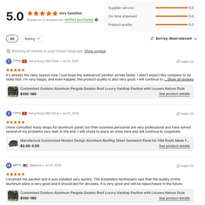 Nhôm Hướng dẫn sử dụng Windproof thiết kế mới ngoài trời tán không thấm nước ngoài trời nhôm pergola mái hiên Patio Bìa - Product Image 6