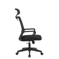 Chaise de bureau pivotante entièrement en maille à prix de gros, chaise de bureau ergonomique à dossier haut avec appui-tête