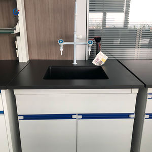 Laboratuvar dolabı Pp lavabo üçlü musluk çelik ve ahşap yüksek kaliteli mutfak laboratuvar dolabı - Product Image 4