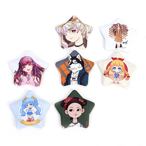 Nhà Sản Xuất Huy Hiệu Kim Loại 3 Inch Cô <span class=keywords><strong>G</strong></span>ái Dễ Thương Nhân Vật Hoạt Hình Nút Pin In Ấn Holographic Anime Giá Rẻ Tùy Chỉnh Hình Dạng Ngôi Sao Nút Huy Hiệu - Product Image 3