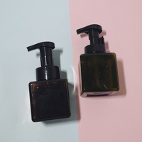 Botol Busa Kotak Hitam Mengkilap 250ml 450ml 650ml, Botol Busa Mousse, Botol Dispenser Pembersih PETG