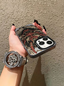 เคสโทรศัพท์ลาย<span class=keywords><strong>หน้ากาก</strong></span>ฮันย่าญี่ปุ่น วัสดุ TPU สีเงิน IMD เหมาะสำหรับ iPhone 17, 16, 15, 14 Plus, <span class=keywords><strong>13</strong></span>, 12, 11 Pro Max - Product Image 5