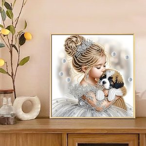 Di alta qualità DIY 30x30cm angelo bambino decorazione per <span class=keywords><strong>camera</strong></span> da letto pittura a diamante a forma speciale 5D acrilico stile americano pittura a diamante - Product Image 3