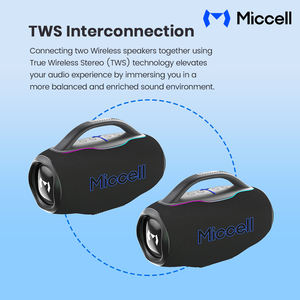 Haut-parleur sans fil TWS Miccell 70W pour une musique puissante avec batterie de 5000 mAh pour une utilisation en extérieur - Product Image 5