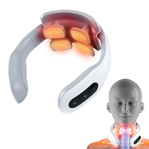 Masseur cervical électrique léger à batterie 180 mAh, 6 modes de massage, relaxation musculaire, masseur TENS sans fil - Product Image 1