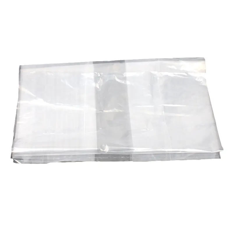 Factor'y supply PE large accordion bag flat mouth plastic bag wholesale large size polyethylene double edge plastic bags