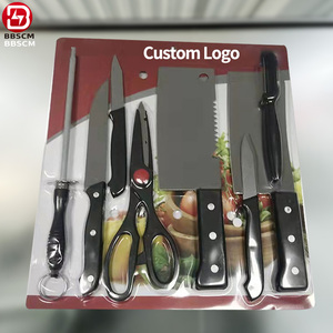 Ensemble <span class=keywords><strong>de</strong></span> 8 couteaux <span class=keywords><strong>de</strong></span> <span class=keywords><strong>chef</strong></span>/fruits/cuisine/viande en acier inoxydable PP, à lame droite, lames polies, design durable, direct usine - Product Image 5