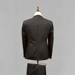 Trajes <span class=keywords><strong>de</strong></span> <span class=keywords><strong>Hombre</strong></span> Personalizados <span class=keywords><strong>de</strong></span> 3 Piezas, Hechos a Mano, con Adornos <span class=keywords><strong>de</strong></span> Joyería Dorada Brillante, Corte Entallado, para Hombres, Formales, <span class=keywords><strong>de</strong></span> Novio, <span class=keywords><strong>de</strong></span> Lujo, para Graduación o Cualquier Ocasión - Product Image 6