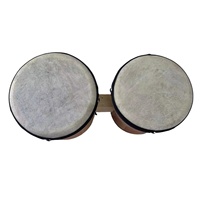 Bongo en peau de mouton naturelle, personnalisé avec logo, populaire, pratique et portable, instrument de percussion pour divertissement, vente en gros