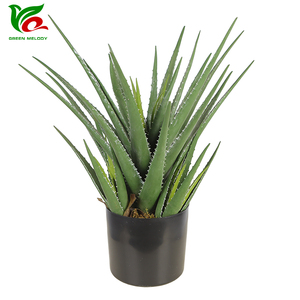 60cm Faux <span class=keywords><strong>Aloe</strong></span> <span class=keywords><strong>Vera</strong></span> Plante <span class=keywords><strong>Bureau</strong></span> Artificielle Succulente Plante En Pot pour Intérieur Maison Salon Décor - Product Image 1