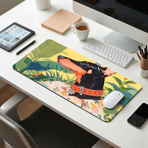 Tapis de souris personnalisé pour animaux de compagnie, en caoutchouc naturel écologique, imperméable, antidérapant, impression vibrante, chat, <span class=keywords><strong>chien</strong></span> - Product Image 3