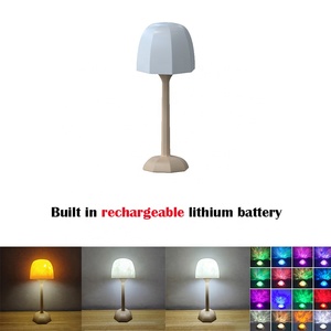 Lampe projecteur d'ondes océaniques avec abat-jour amovible, recharge USB, LED, décoration de chambre, mini lampe de nuit avec télécommande - Product Image 1