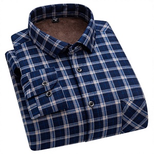 Camicia Invernale da <span class=keywords><strong>Uomo</strong></span> in Velluto Doppio Strato, Foderata in Pile, Calda e alla Moda - Product Image 3