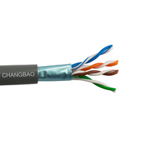 Cable de Comunicación FTP Cat5e Changbao de 305m - 4 Pares 24AWG Cobre Desnudo/CCA de Doble Conductor para Redes LAN de Computadoras
