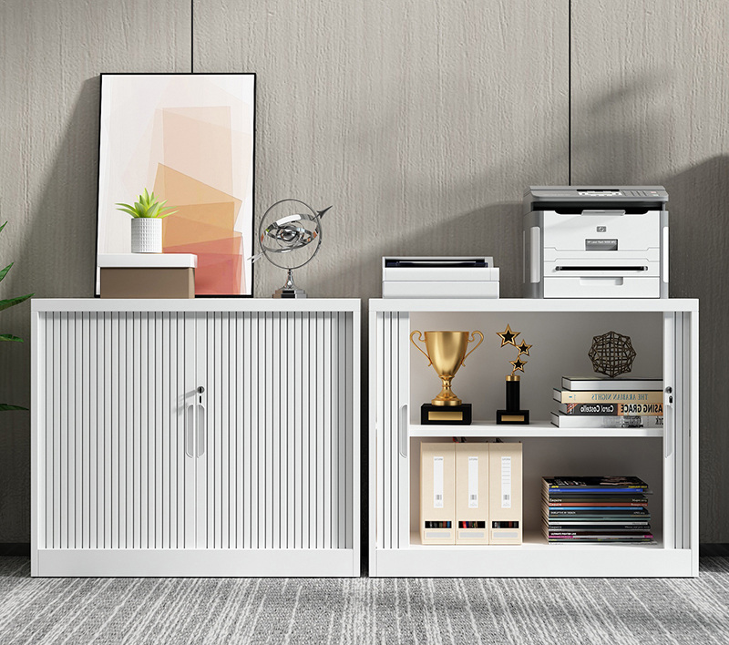 760 Rolling Door Cabinet White