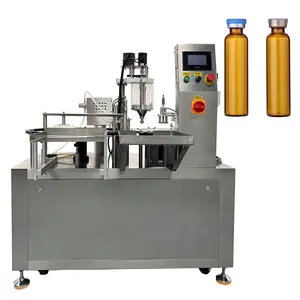 cosmetic automatic glass vial/bottle liquid powder filling equipment filling capping machine