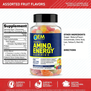 حلوى الطاقة بالأحماض الأمينية - مكمل ما قبل التمرين لاستعادة العضلات وحرق الدهون وفقدان الوزن للبالغين (غير مخصص للحوامل) معزز طبيعي للمناعة - Product Image 2