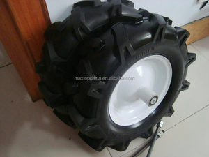 उच्च गुणवत्ता 16 इंच 480/400-8 pu व्हील फोम व्हीलबैरो टायर अच्छी उपस्थिति धातु रिम पंक्चर प्रूफ हैंड ट्रक व्हील - Product Image 2